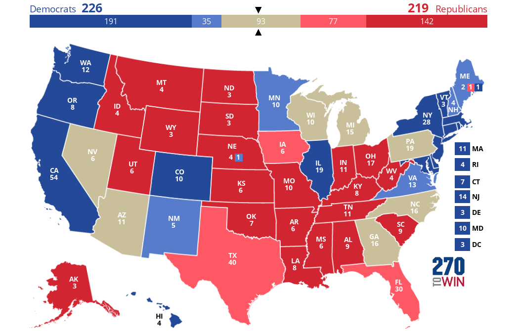 Cook Political Report 2024 Electoral College Ratings